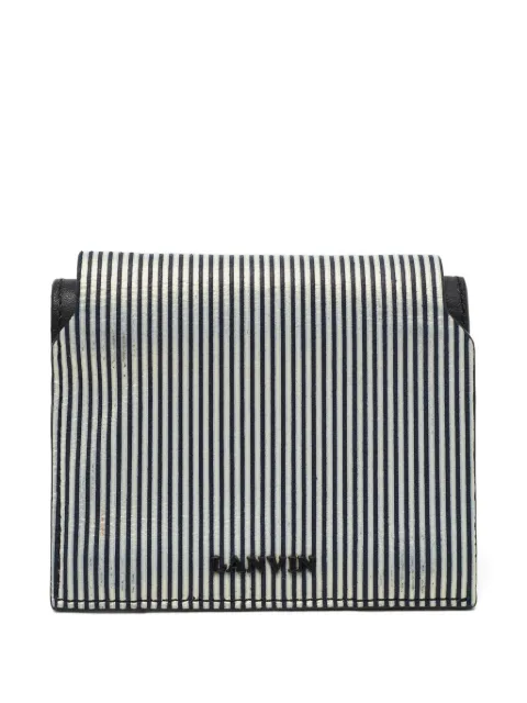Lanvin Pre-Owned stripe-pattern card holder White 763719