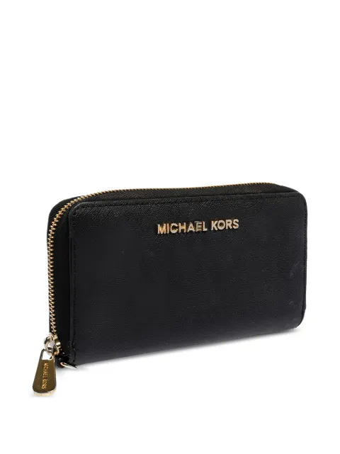 Michael Kors Vintage 2010s logo-detail zip-around wallet Black 525856