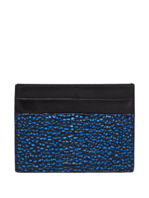 Roberto Cavalli Vintage python-embossed leather card holder Blue 791543