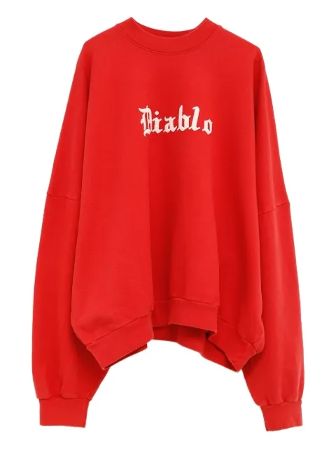 Willy Chavarria diablo-embroidered sweatshirt Red WCJSY0118