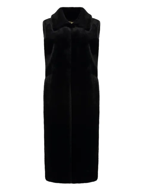 BB Couture faux-fur sleeveless coat Black SCARLET