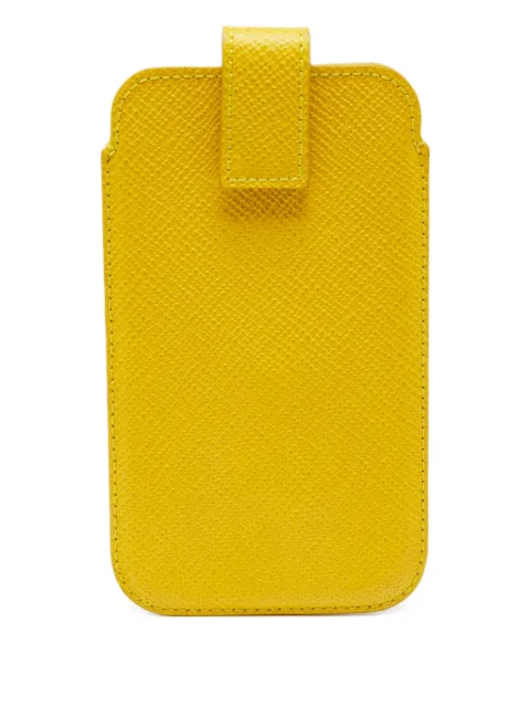 Smythson leather phone cover Yellow 670913