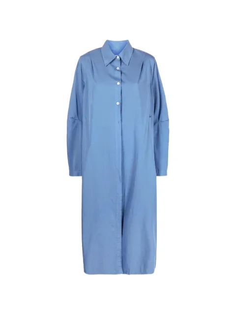 OUR LEGACY Machine cotton midi shirt dress Blue W2237MA