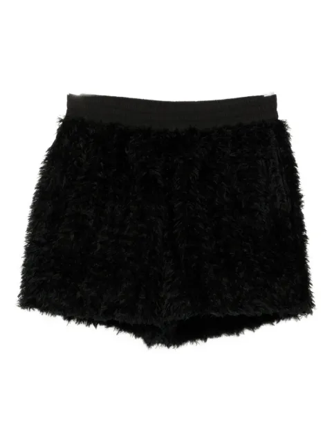 Walter Van Beirendonck pile-texture shorts Black 2010