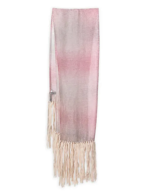 Emporio Armani Pre-Owned ombré fringed scarf Pink 594530