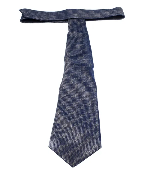 Gianfranco Ferré Pre-Owned 1990 patterned-jacquard tie Blue 270156