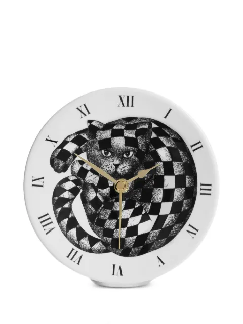 Fornasetti cat-print clock White DCLO07