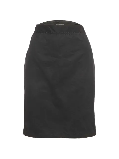 Versace Pre-Owned embroidered pencil midi skirt Black 1181796