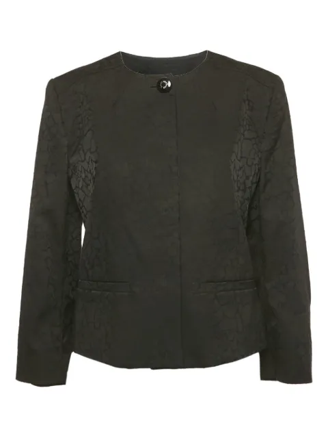 Versace Jeans Couture jacquard-pattern tailored jacket Black 1181114