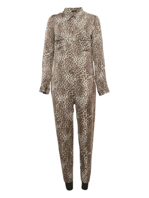 JOSEPH 2000s animal-print button-down jumpsuit Grey 1177687