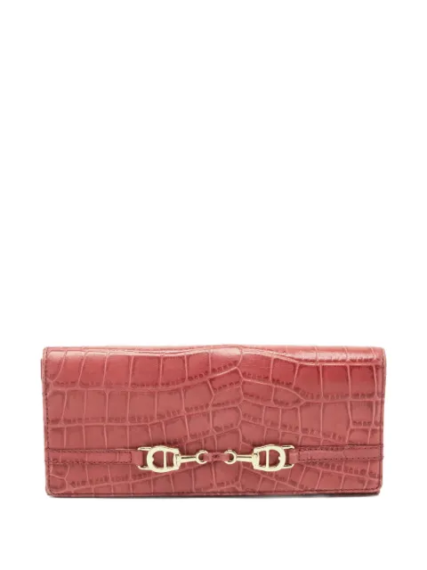 Aigner Vintage croc-embossed leather wallet Pink 844698