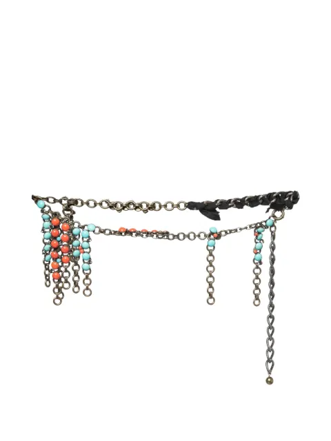 Lanvin Pre-Owned beaded chain belt Metallic 739999