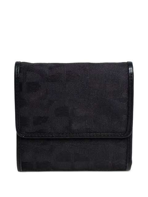 Aigner Vintage 1990s canvas trifold wallet Black 485013