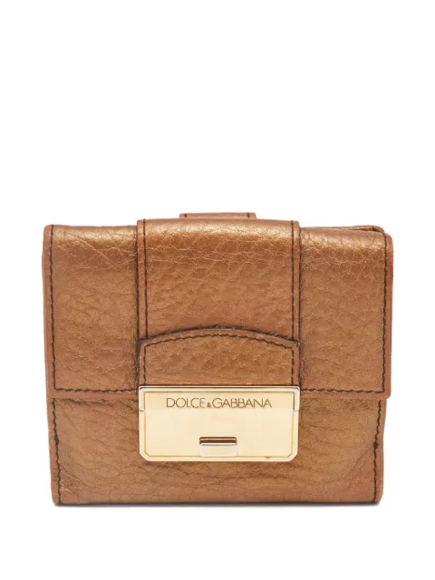 Dolce & Gabbana Pre-Owned metallic-trimmed flap wallet Brown 1147121