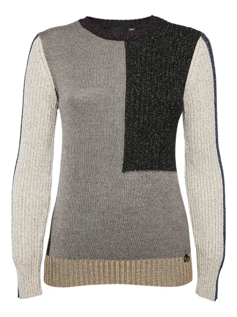 Love Moschino colour-block lurex sweater Brown 1067797