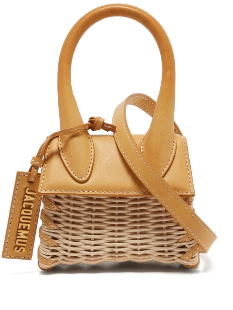 Jacquemus Pre-Owned 2020s leather rattan bag Brown 1152550