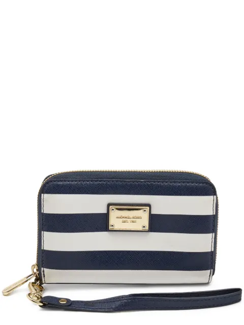 Michael Kors Vintage striped leather wallet Blue 833041