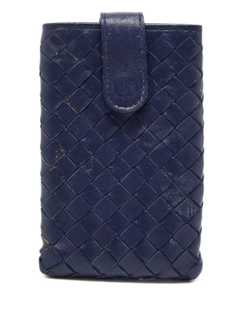 Bottega Veneta Pre-Owned 2000s Intrecciato leather phone case Blue 791816