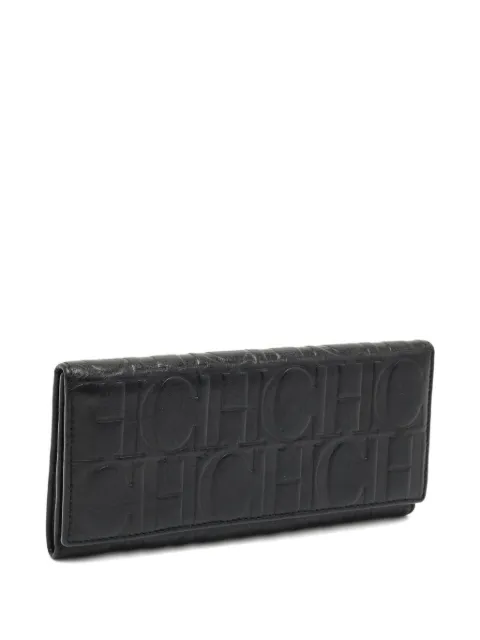 Carolina Herrera Vintage 2000s monogram continental wallet Black 1165191