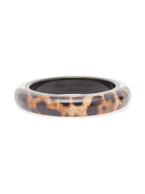 Dolce & Gabbana Pre-Owned leopard-print bangle bracelet Brown 857816