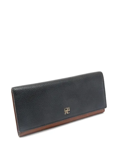 Carolina Herrera Vintage leather trifold wallet Black 1162815
