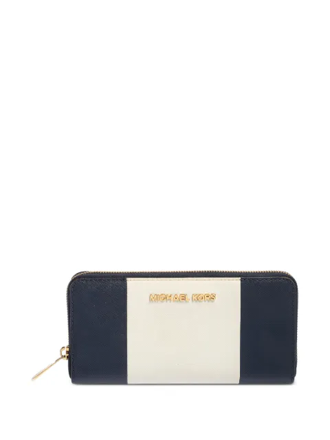 Michael Kors Vintage 2010s two-tone zip-around wallet White 412011