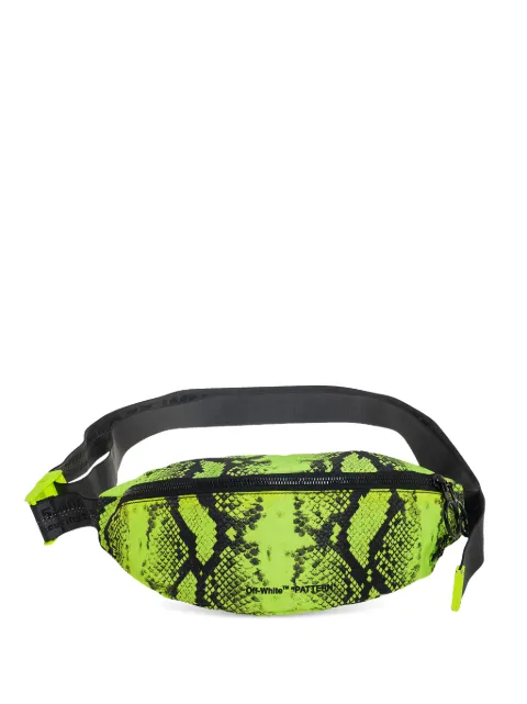 Off-White Pre-Owned snakeskin-print belt bag Yellow 431768