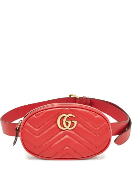 Gucci Pre-Owned mini GG Marmont belt bag Red 1068431