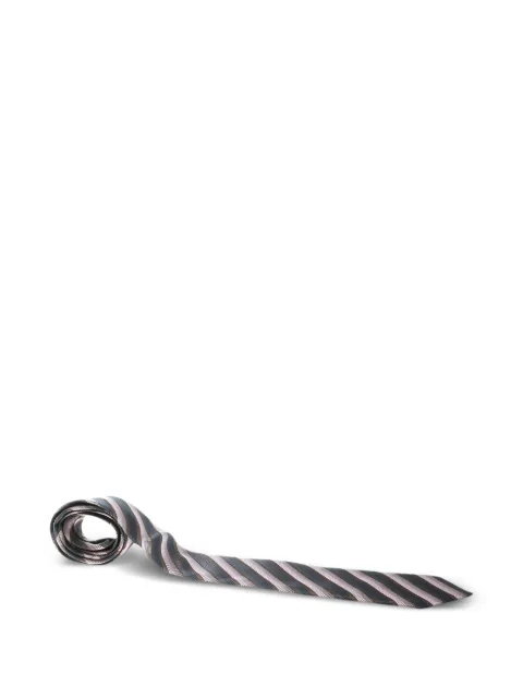 Lanvin Pre-Owned 2010 diagonal-stripe tie Brown 170101