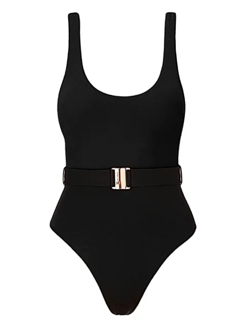 SOFIA ERHAN belted swimsuit Black SCARLETONEPIECE