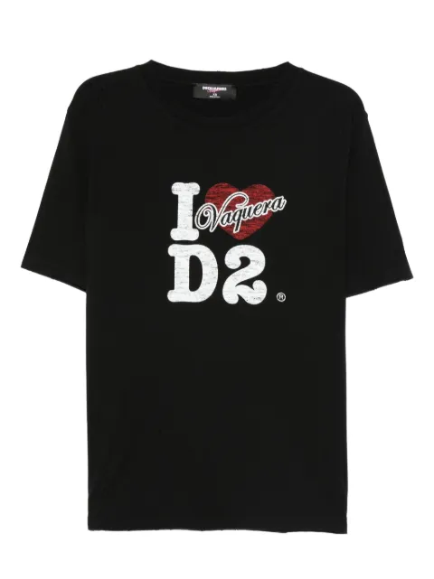 DSQUARED2 Vaquera Loves D2 T-shirt Black S72GD0594D20020