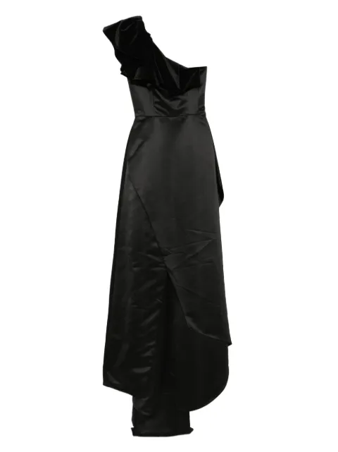 Saiid Kobeisy asymmetric-neck dress Black RTWFW2532