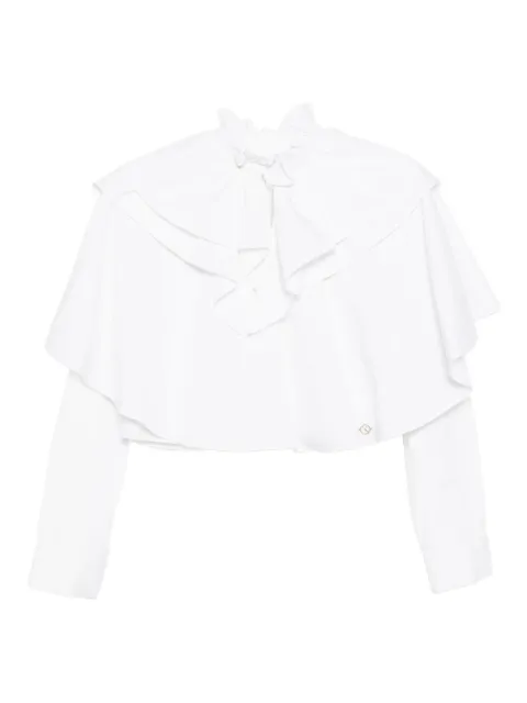 Saiid Kobeisy Poplin top White RTWFW25TP05