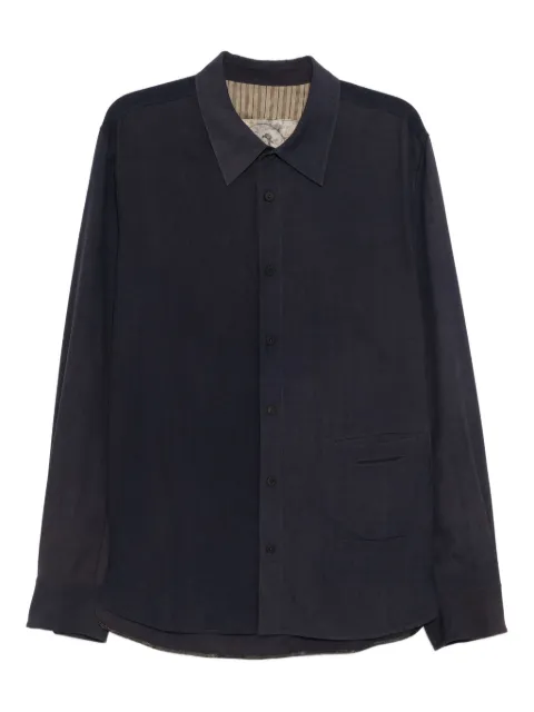 Ziggy Chen wool shirt Blue 0M2530721