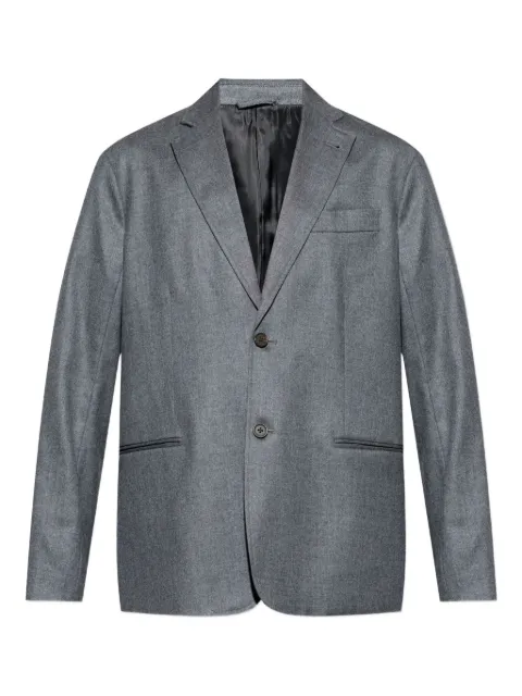 Emporio Armani single-breasted wool blazer Grey EM001012AF18507