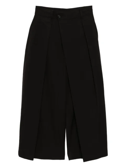 SONGZIO asymmetric-wrap trousers Black SH5PT701BK