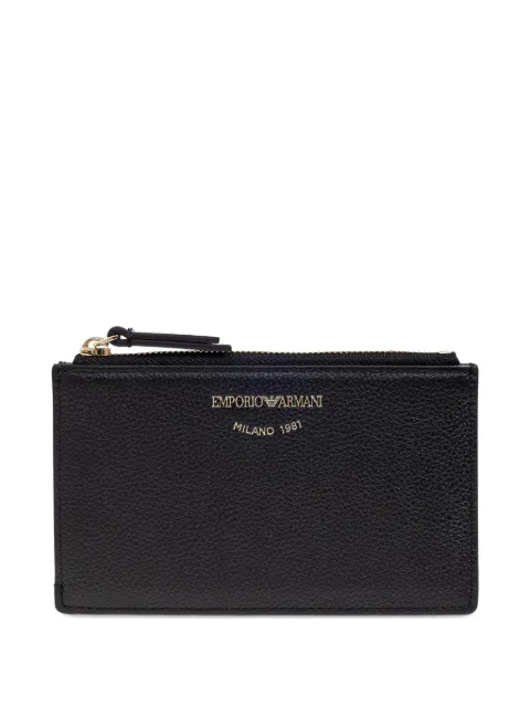Emporio Armani logo-stamp leather wallet Black EW003035AF19568