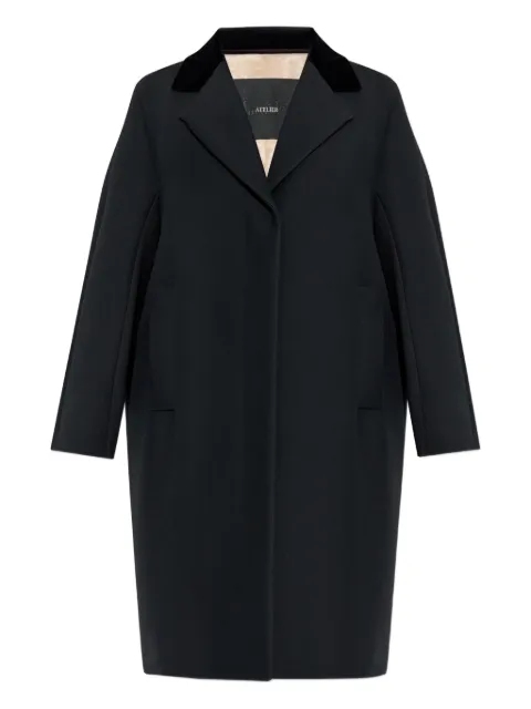 Max Mara Mammola velvet-collar coat Black 2521016055600