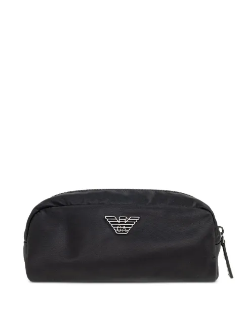 Emporio Armani logo zip wash bag Black EM003560AF13454