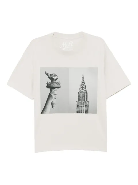 Melt graphic-print T-shirt Neutrals MS5026