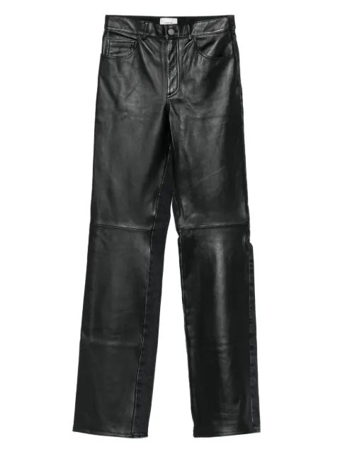 Haikure leather-panel trousers Black HEW03358DF191