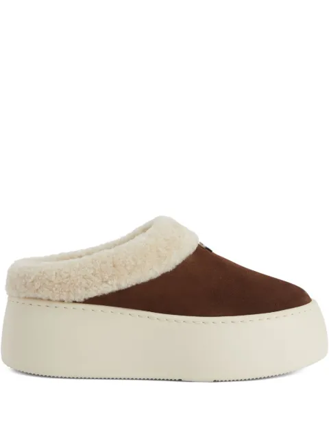 Giuseppe Zanotti Gz League shearling platform slippers Brown RW50030003