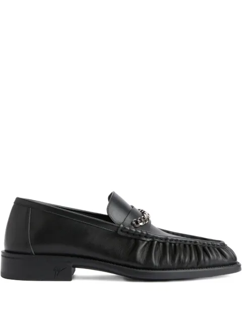 Giuseppe Zanotti Weeston chain leather loafers Black IU50027001