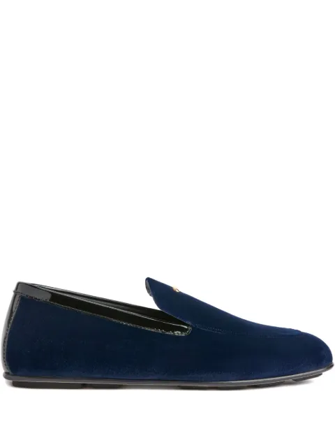 Giuseppe Zanotti GZ DRIVER velvet loafers Blue IU50021001