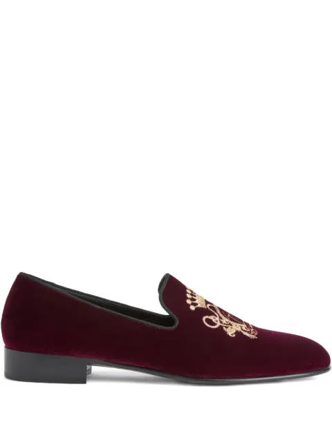 Giuseppe Zanotti TERENCE embroidered-detail loafers Red IU50024003