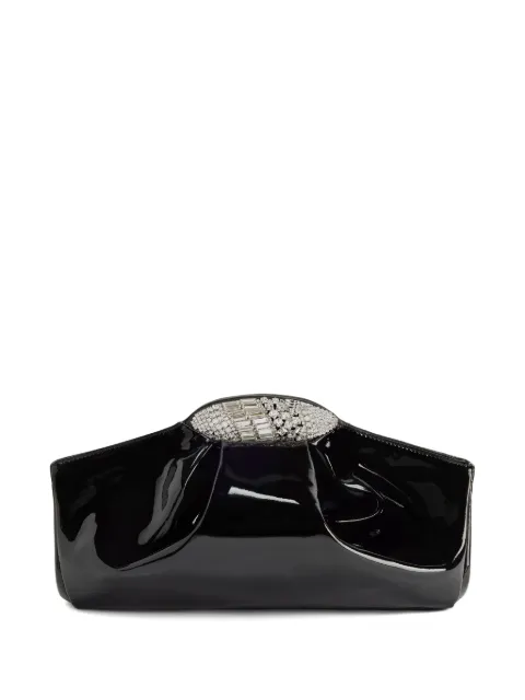 Giuseppe Zanotti GZ DUMPLING goatskin clutch bag Black IB50007001