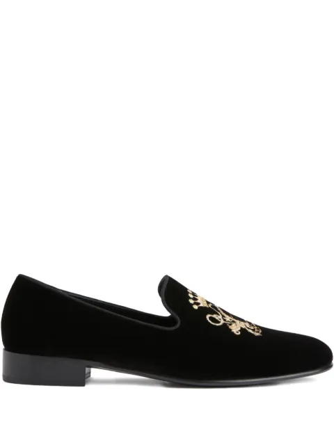 Giuseppe Zanotti Terence embroidered loafers Black IU50024001