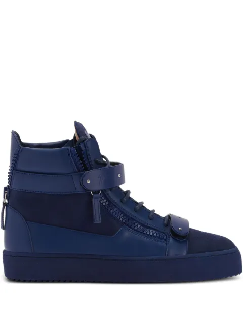 Giuseppe Zanotti COBY MATT lace-up hi-tops sneakers Blue RU50040004