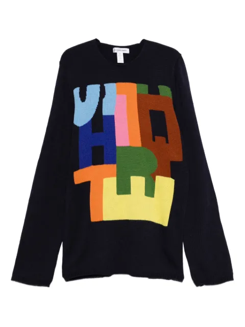 Comme Des Garçons Shirt intarsia-knit sweater Blue FPN005W25