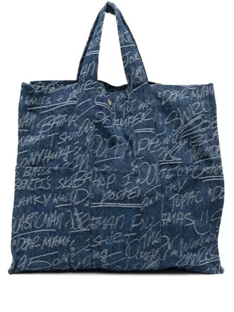 Sky High Farm logo tote bag Blue SHF06K008